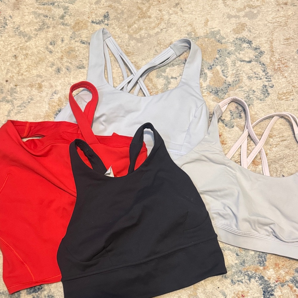 LOT of lulu Sports Bras High Energy, Everlux and Wunder Train (size in desc)